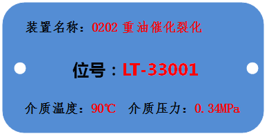控制回路的仪表标识牌 控制回路的仪表标识牌