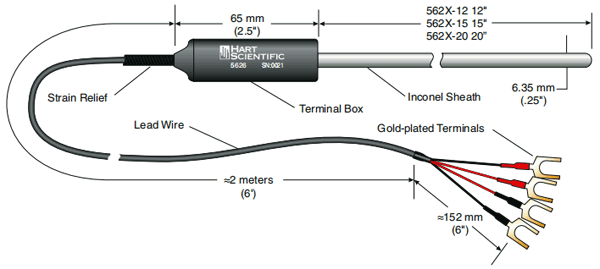 5626/5628二等标准铂电阻温度计外形尺寸 5626/5628二等标准铂电阻温度计外形尺寸